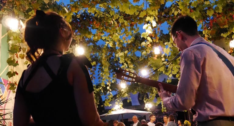 Saxofone jazz durante cocktail de casamento em Lisboa