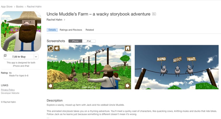 screen grab of story app in Apple app store