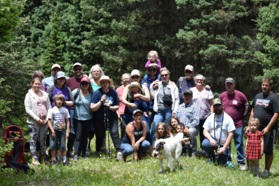We climbed the mountain to put my mom rest next to dad.