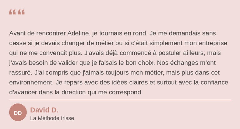 avis client - changement d'environnement de travail