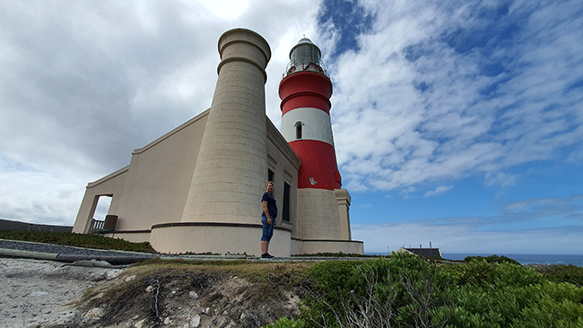 a vie of the lighthouse at Cape Auglhas