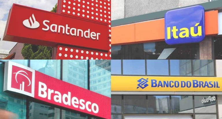 imagem dos principais bancos brasileiros.