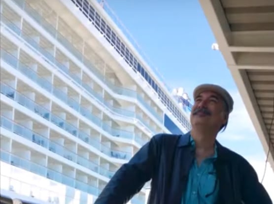 Eric about to board the Norwegian Epic, Barcelona