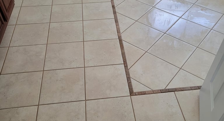 After Photo: Organic Tile Cleaning & Eco Green Re-Sealing, w/ King Organic Clean