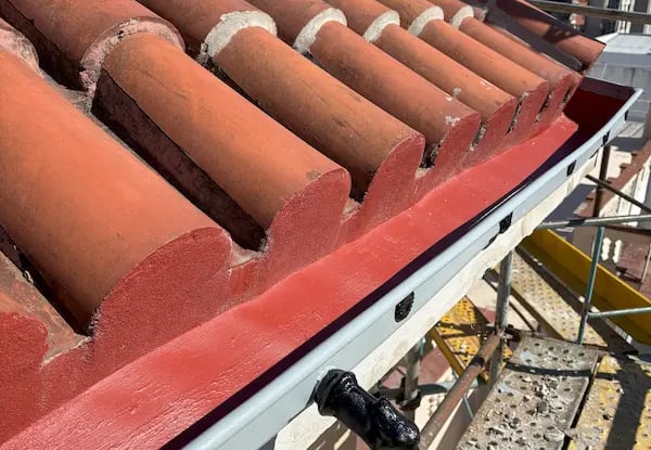 Canaletas de la Casa Censi, Rosario, restauradas por Almapiedra.