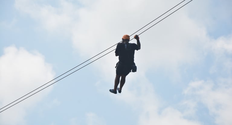Zipline sky canopy with Jaguar Paw