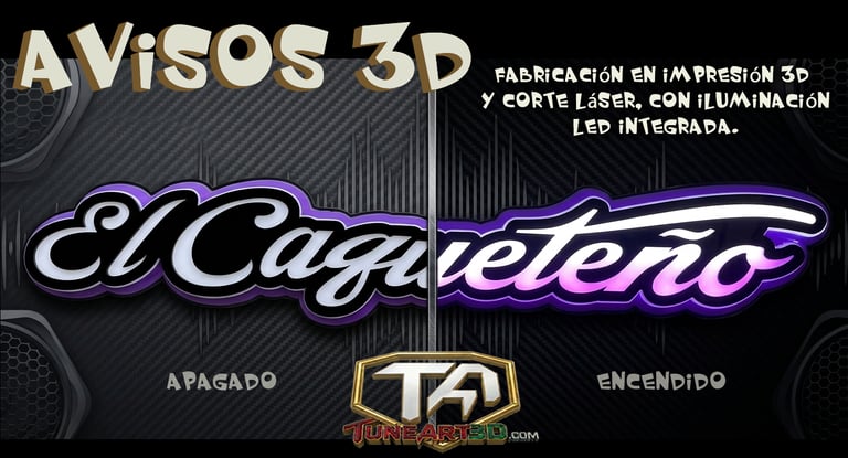 "Aviso 3D Slim LED iluminado ultradelgado para taller car audio"