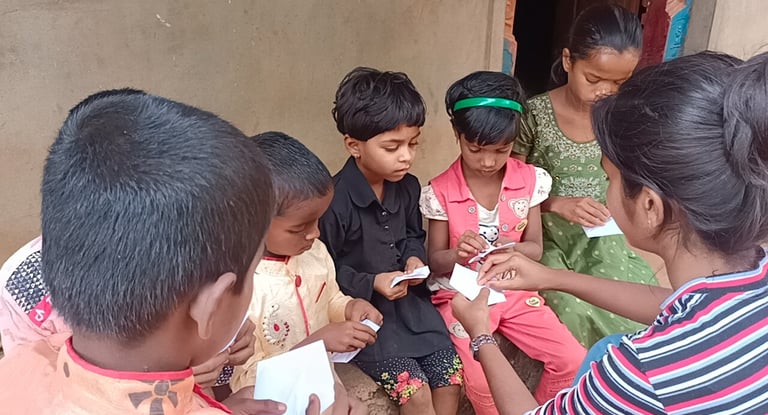 Origami for rural Indian children