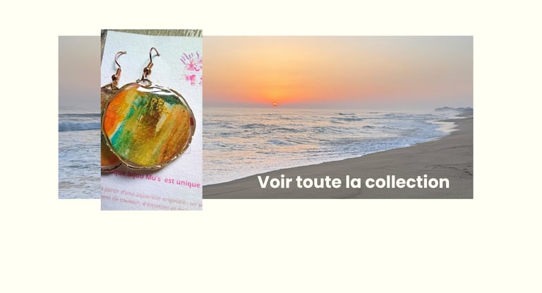 boucles d'oreilles océan bijou unique art fabrication artisanale france auvergne