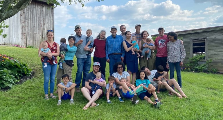 Crooke family on their farm