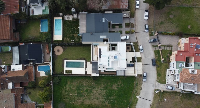 a house with a pool and a swimming pool