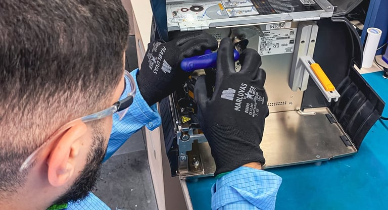 Equipe técnica de coletor de dados