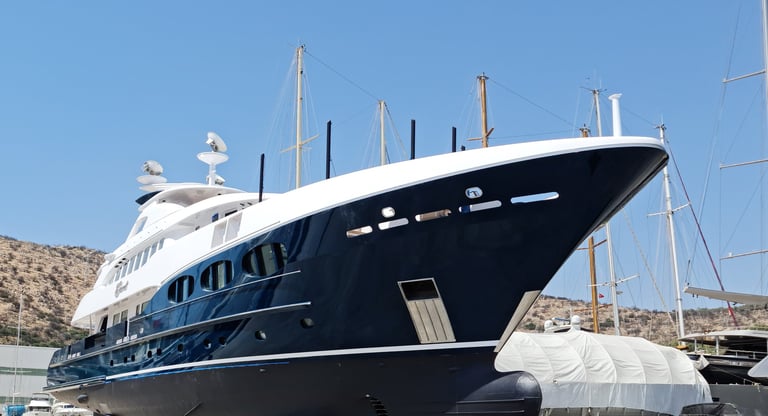TOBA Yatçılık tarafından kontrol edilen yat boya sistemi