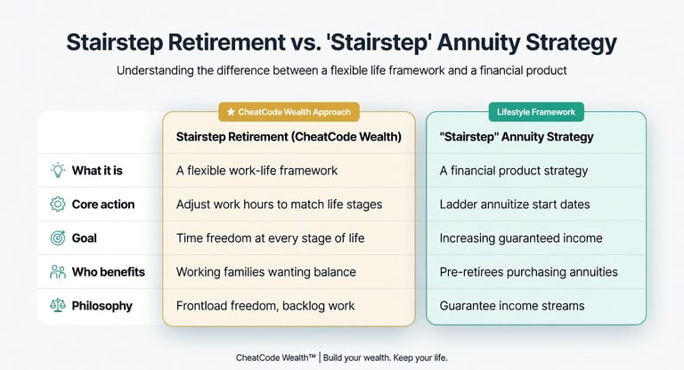 stiarstep retirement is different than stairstep annuity