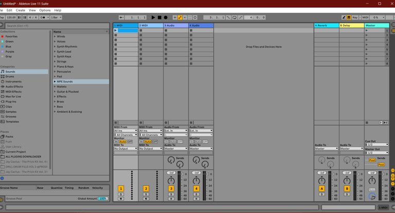 Ableton live session view