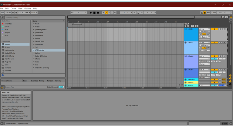 Ableton Live arrangement view