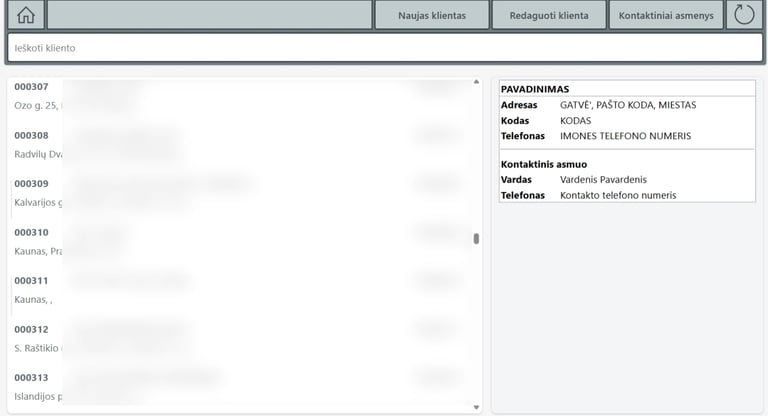 Power apps CRM klientų sarašas