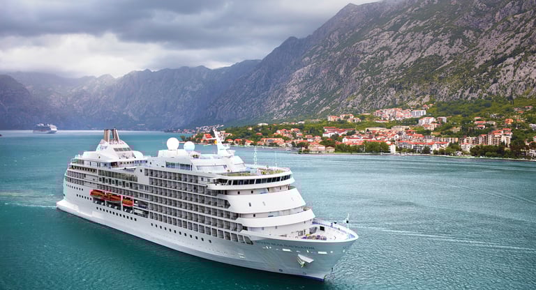 Regent Seven Seas Cruises ship offering all-inclusive luxury voyages worldwide.