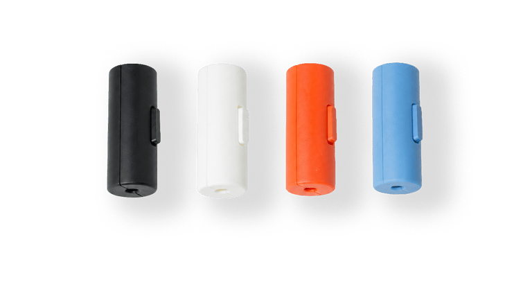 Color Line System — replaceable textile cables and switches in five colors for RDLN objects