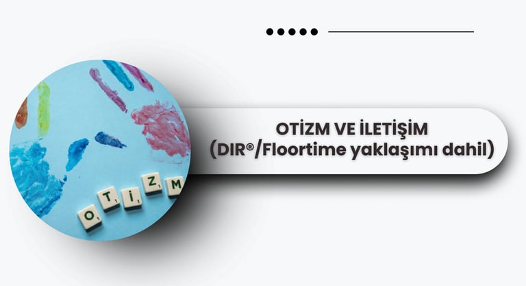 Otizm ve iletişim alanını simgeleyen oyun temelli materyal.