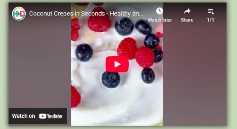 Ricetta crepes di cocco - Una Colazione Sana, Leggera e Senza Glutine