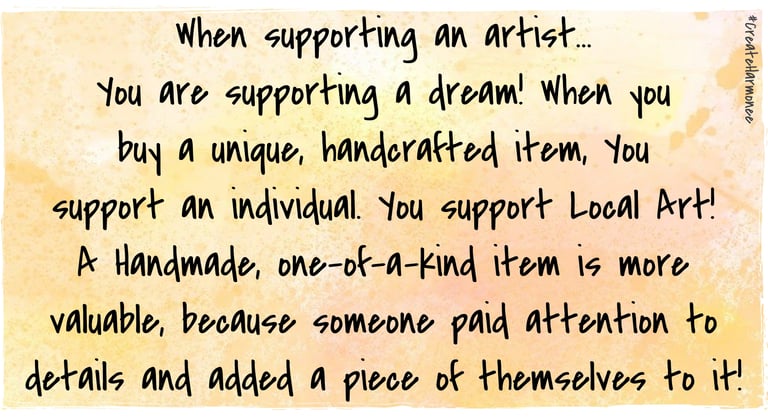 handmade artist craft quote graphic