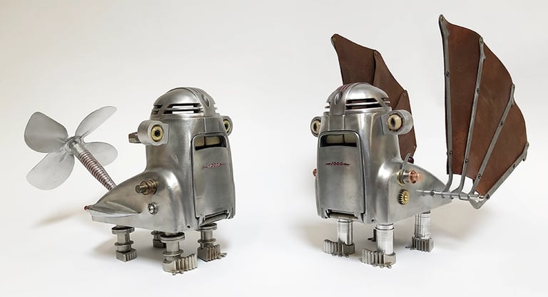 Creature sculptures by Santa Barbara artist Tal Avitzur.