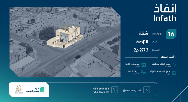 شقة في حي النزهة