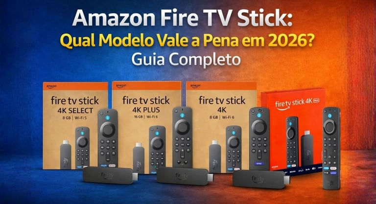 Comparison of Amazon Fire TV Stick 4K models including Select, Plus, and Max versions with remotes.