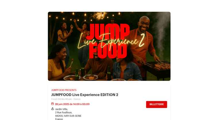 jumpfood live experience billeterie