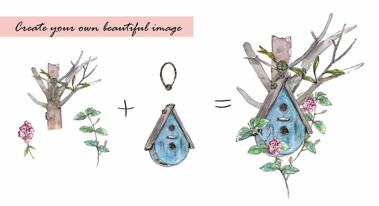 a birdhouse with a birdhouse and a birdhouse