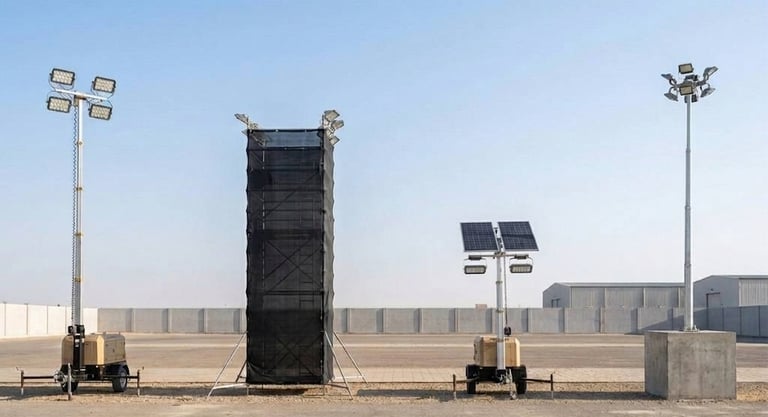 diesel, solar, scaffolding tower light rental تاورلايت برج انارة سقالة ديزل طاقة شمسية تأجير