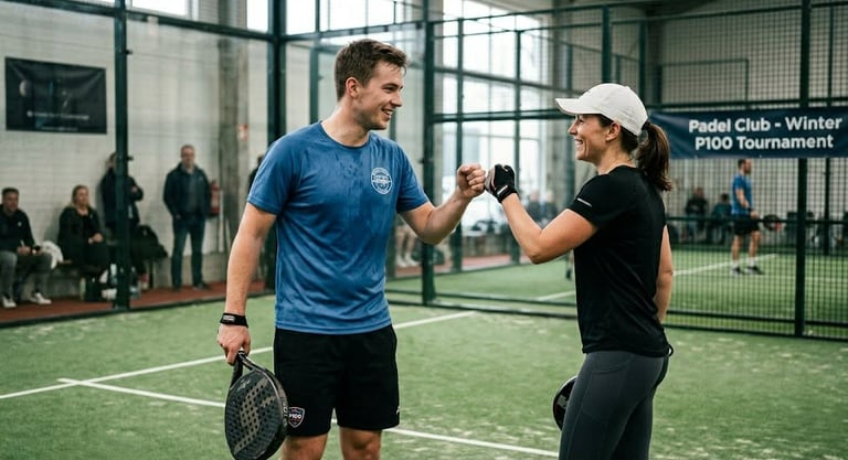 Tournoi padel P100 célébration 