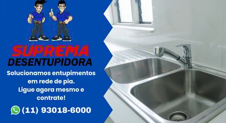 desentupidora da rede de pia