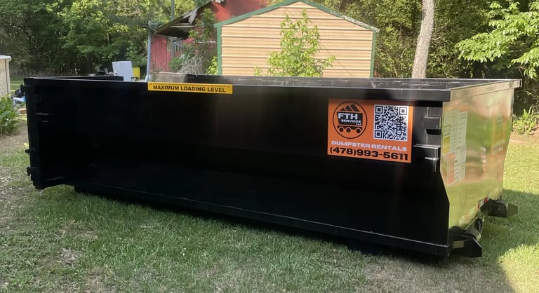 Roll‑off dumpster ready for delivery in Forsyth, GA