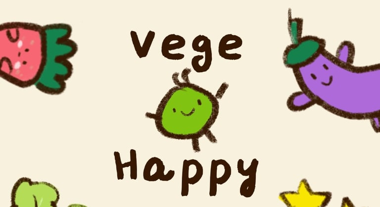 every day is a vege happy day for baby leek and his friends