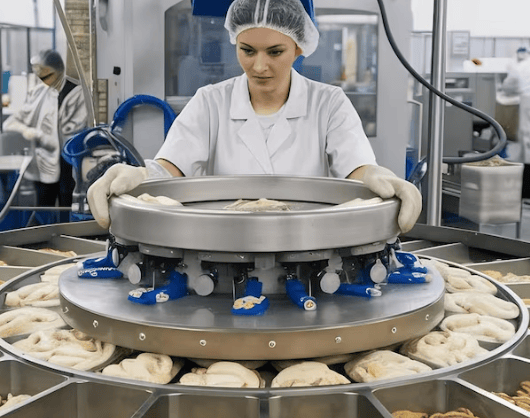 Mujer trabajando en alimentación