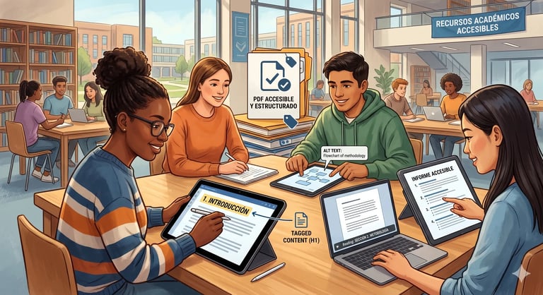 varios alumnos manipulando diferentes pdf