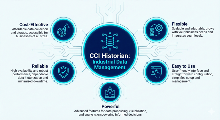 CCI Historian, control consulting, data historian, analysis, batch plots, trends, graphs