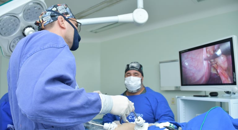 fazendo cirurgia por Colecistectomia Videolaparoscópica