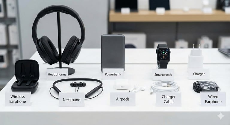 "collection of corporate tech gifts and electronic accessories for bulk customization