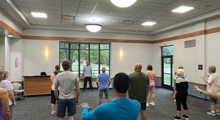 Introduction to Tai Chi Workshop at the Elkhorn Wisconsin USA library.