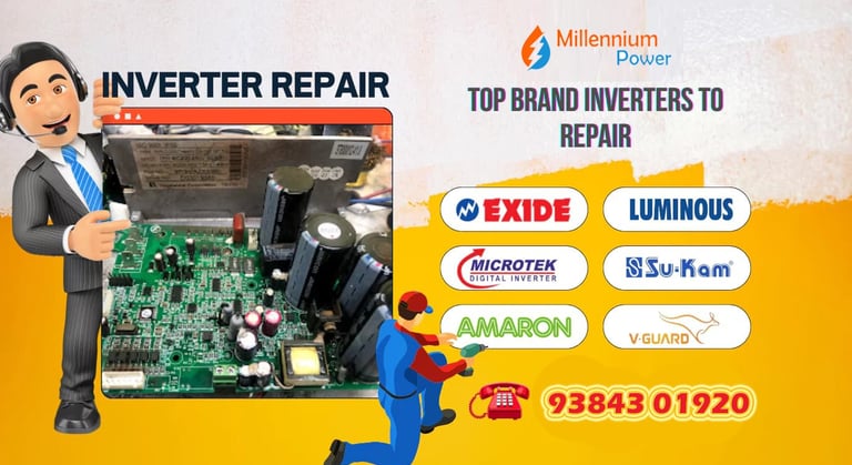 Millenium Power - Inverter Service Coimbatore - Luminous, Microtek, Exide, APC, Kevin