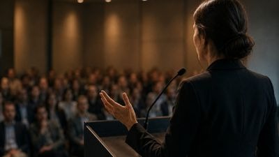 Atividade de listening em inglês sobre confiança, fluência e bloqueios emocionais ao falar inglês.