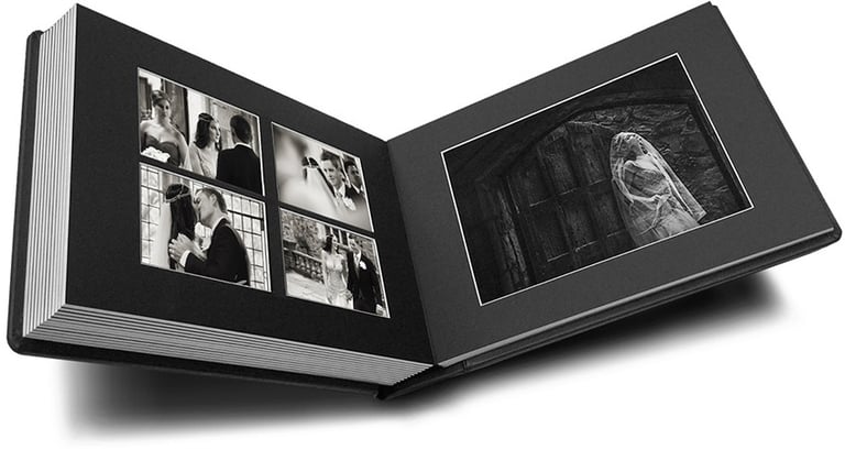 Henrickphoto presentation de livre album photo avec page passepartout de couleur noir