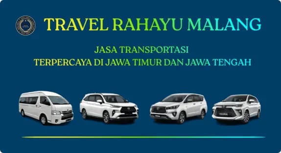 Travel Rahayu Malang jasa transportasi terpercaya di Jawa Timur dan Tengan pakai mobil Hiace, Innova dan Avanza warna putih