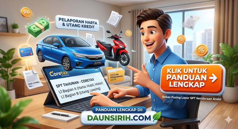 cara lapor mobil kredit coretax