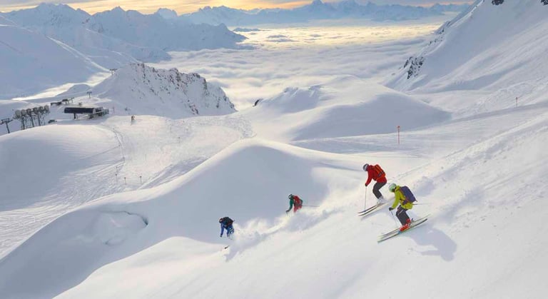 skiing mountain in St. Anton am Arlberg, Austria