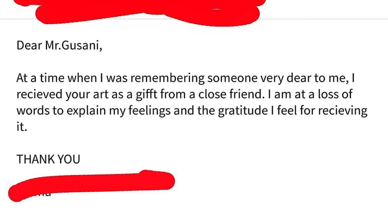 Prtrait art review from a client and patron