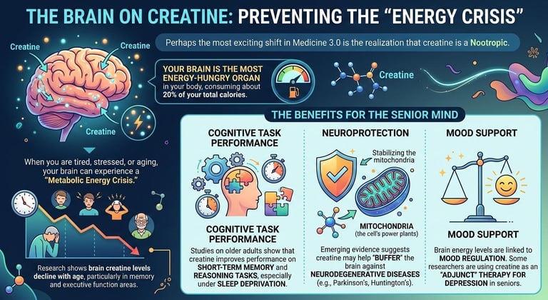 Benefit of creatine infographic